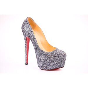 Christian Louboutin Heels DAFFODILE Blue Glitter